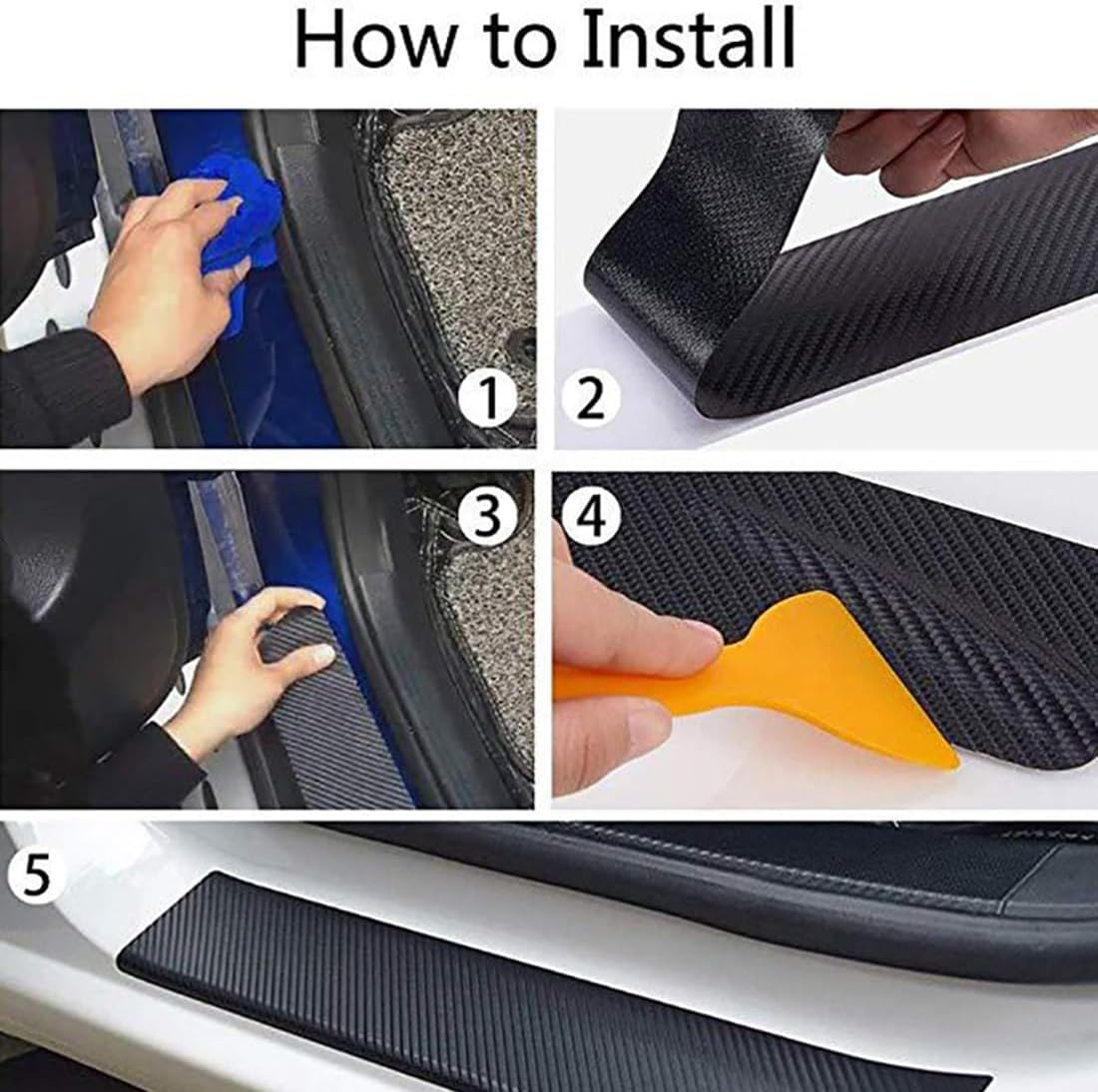 Carbon Fiber Car Sticker 5M