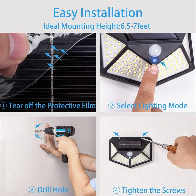 Solar Wall Lamp 100 Led Light