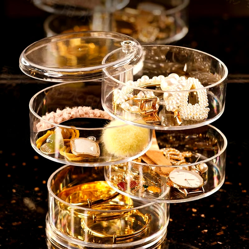 Transparent 5 Layer Rotating Jewelry Organizer