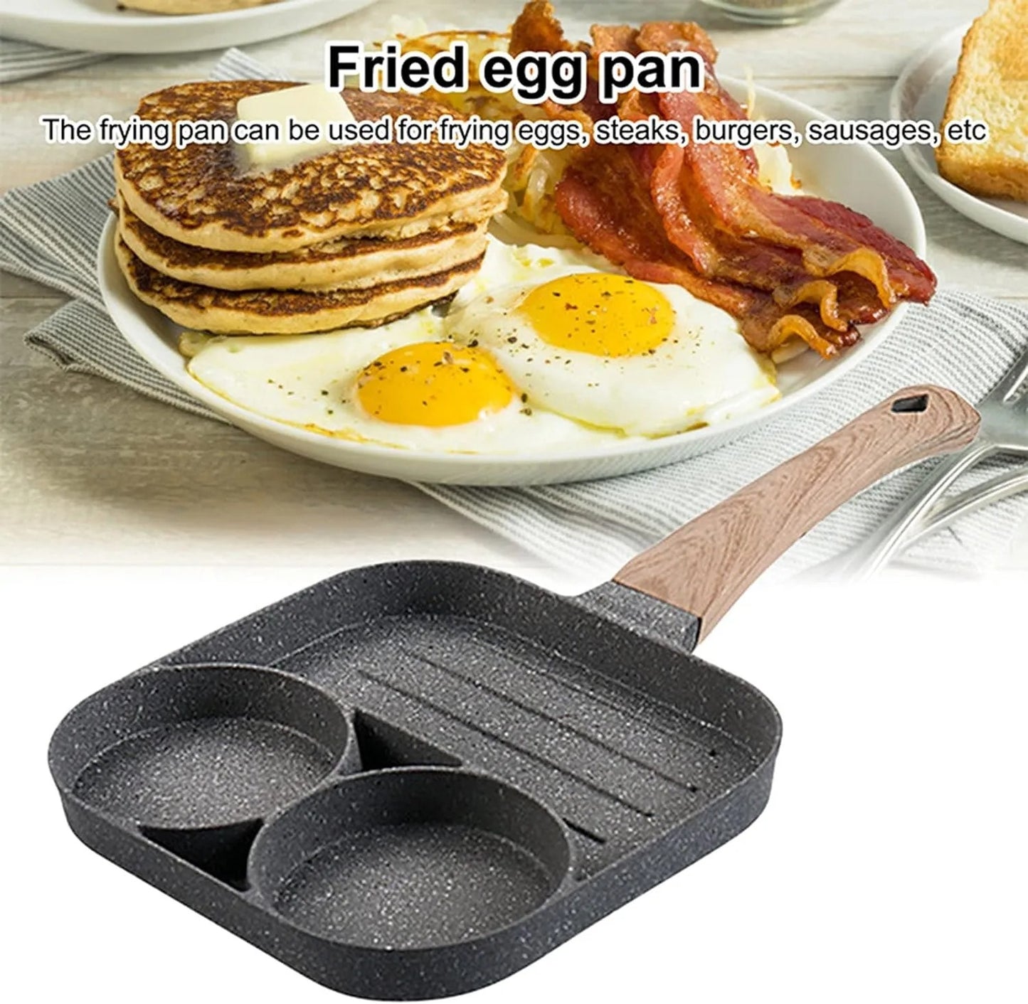 2 Holes Frying Pan