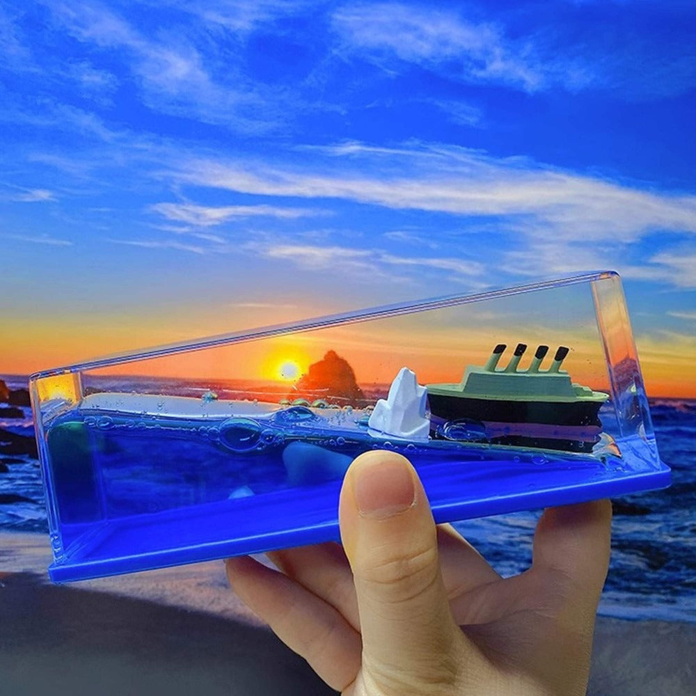 Titanic Ship Fluid Liquid Drift Bottle