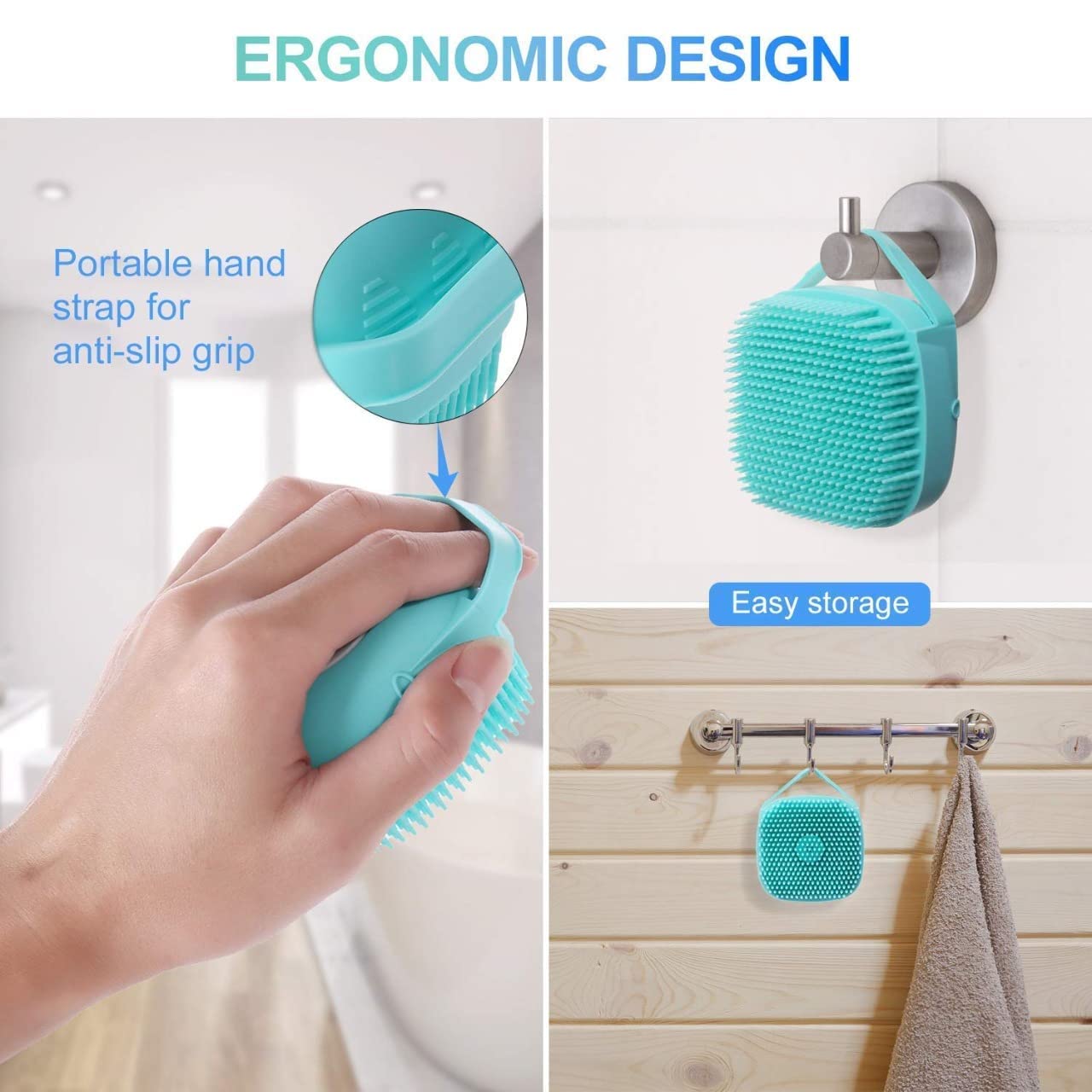 silicone massage bath brush