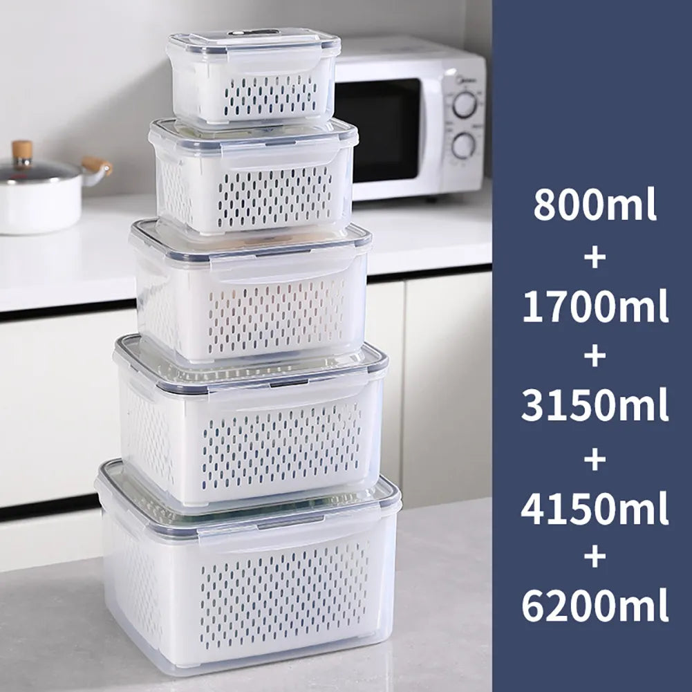 5 Pcs Refrigerator Storage Container