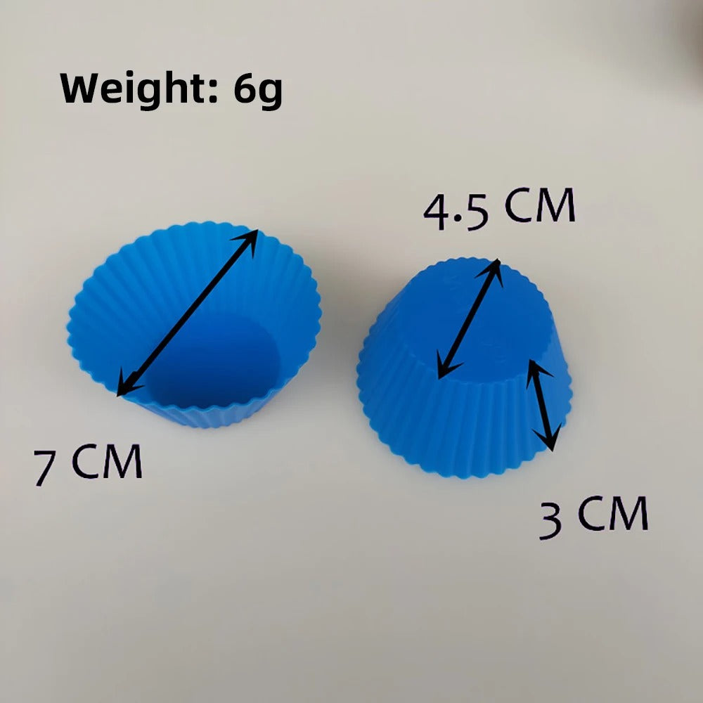 12 Pcs Silicone CupCake Mold