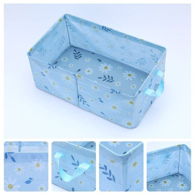 Printed Floral Clothes Storage Box