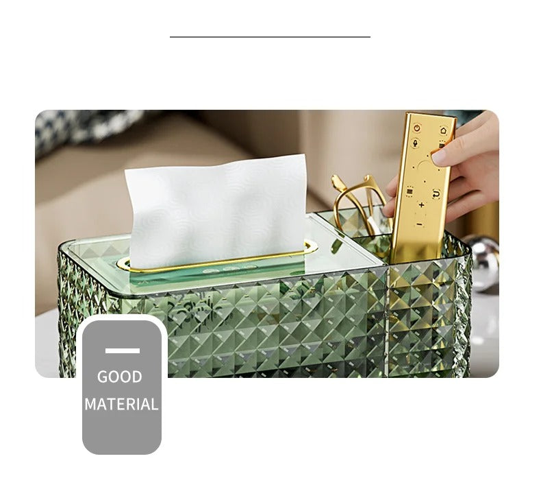 Crystal Luxury Tissue Box With Holder