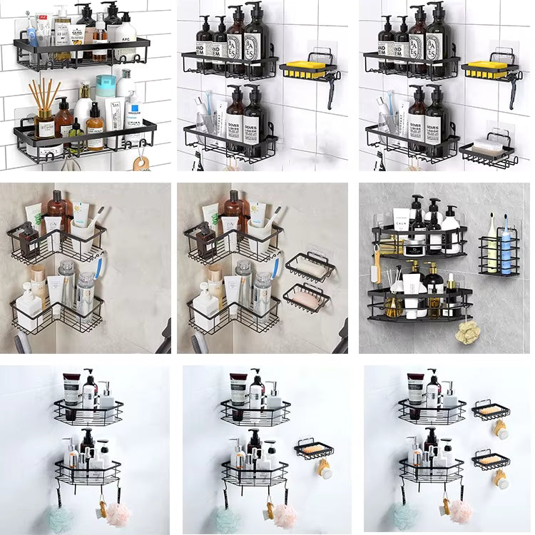5 In 1 Metal Bathroom Shelves Set - Shower Caddy