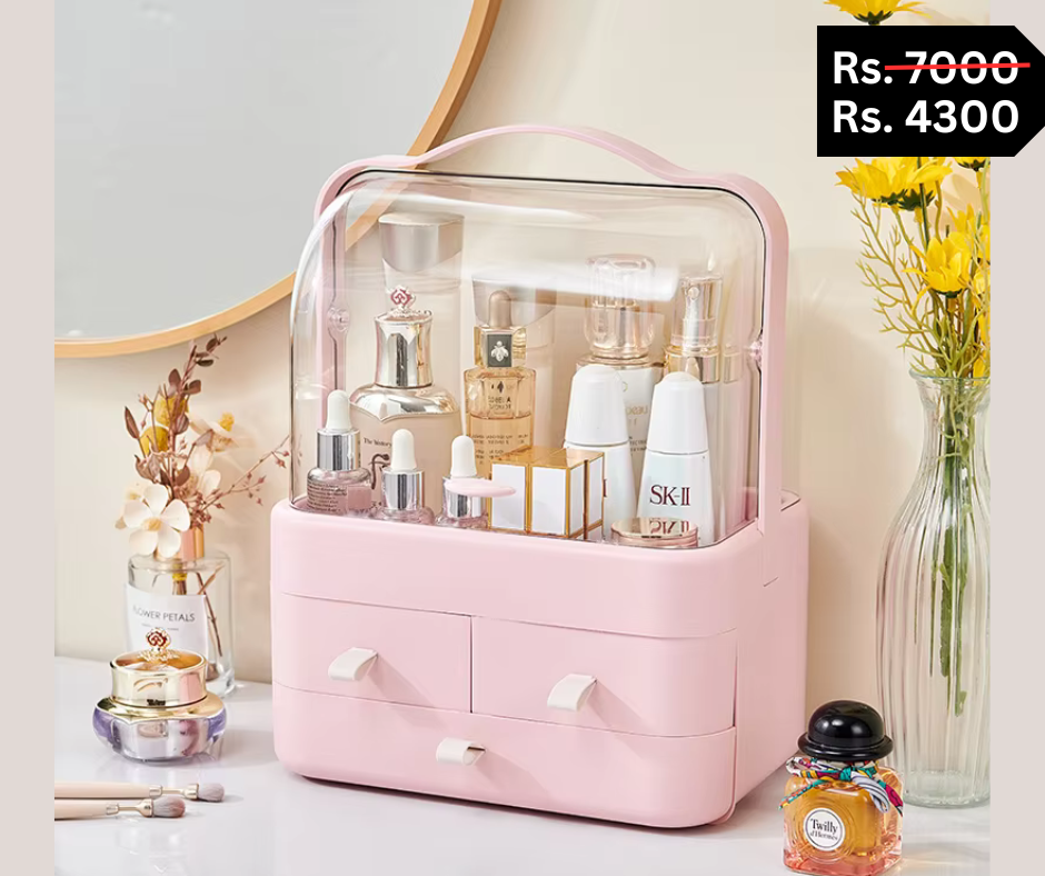 Large Capacity Transparent Cosmetic Storage Box