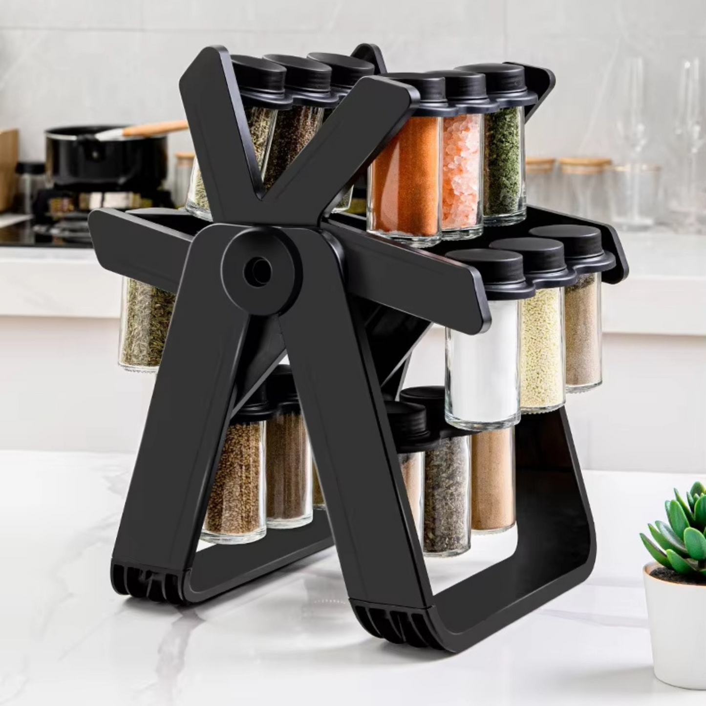 18 Pieces spice rack Rotating