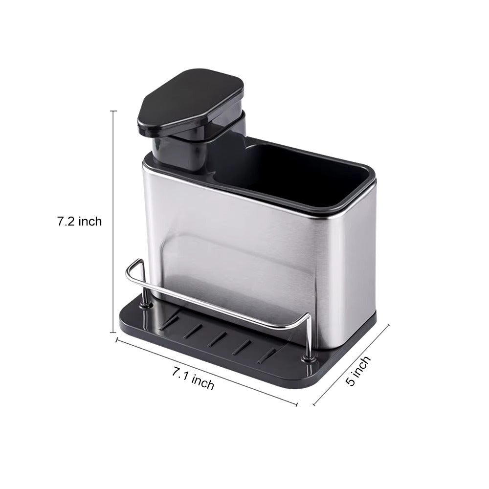Stainless Steel Soap Dispenser With Holder