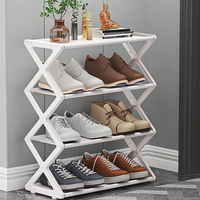 X Type Shoe Rack - Plastic