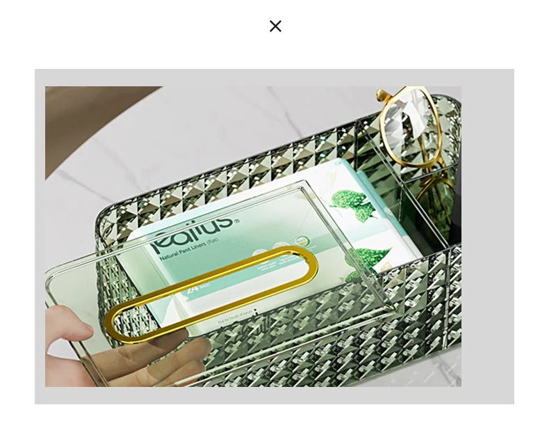 Crystal Luxury Tissue Box With Holder