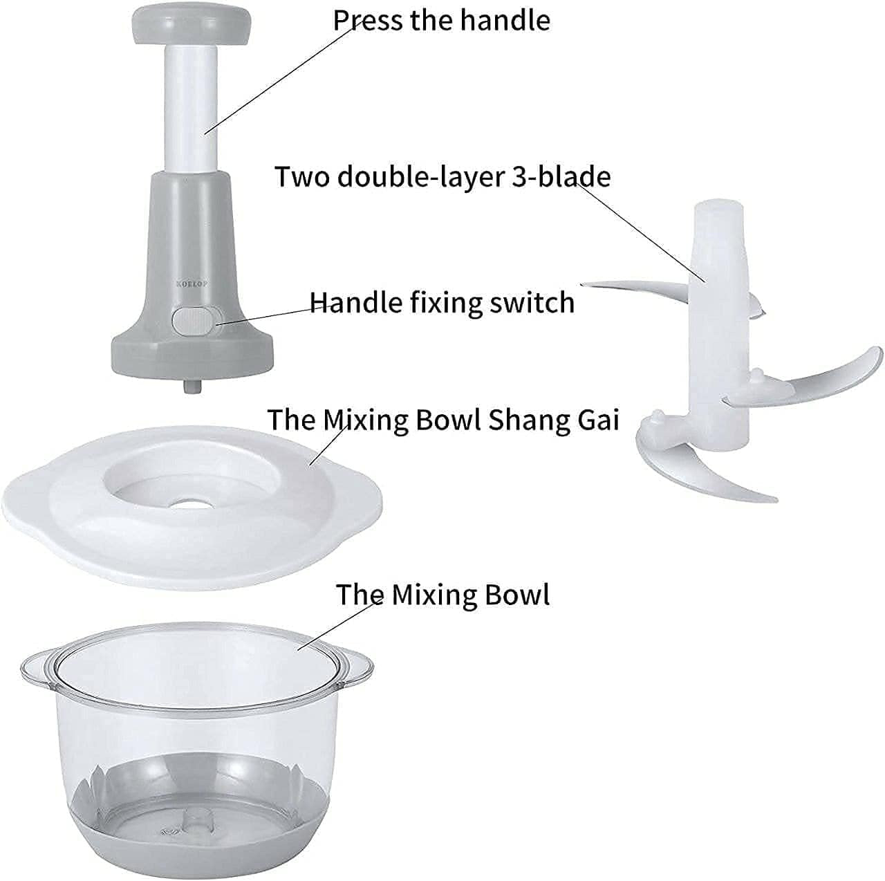 Manual Food Chopper - 0.7L