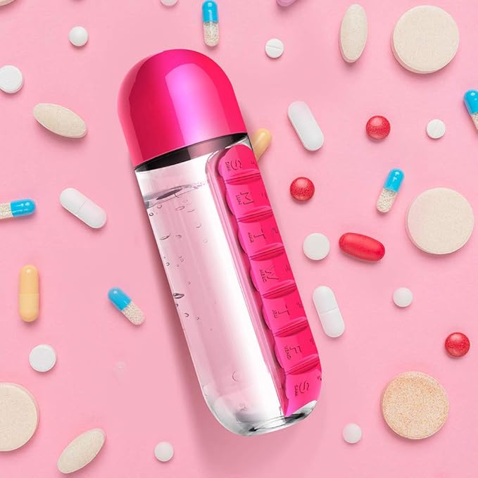 Pill Organizer Water Bottle - 600ml
