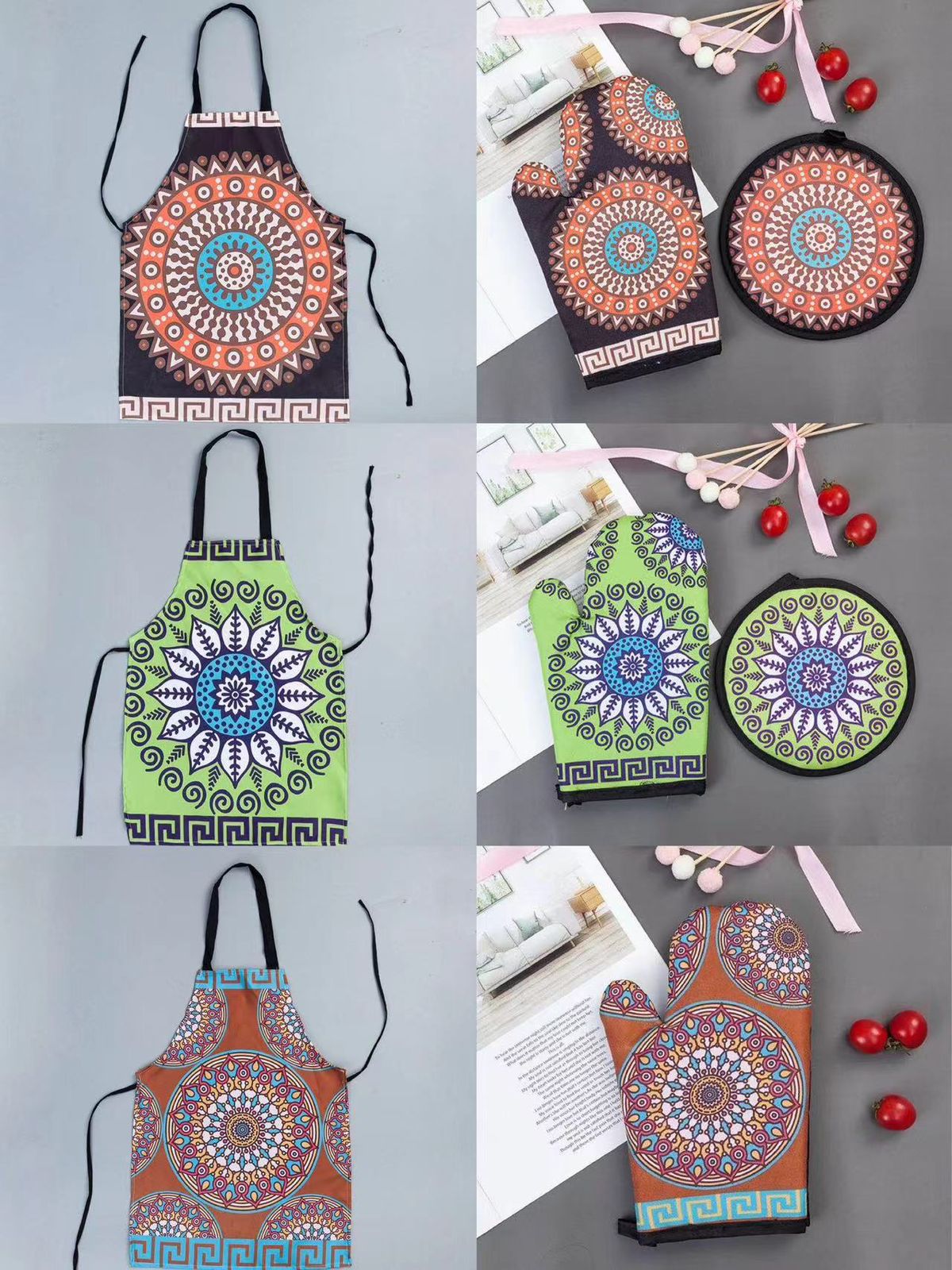 Apron, Glove & Pot Holder