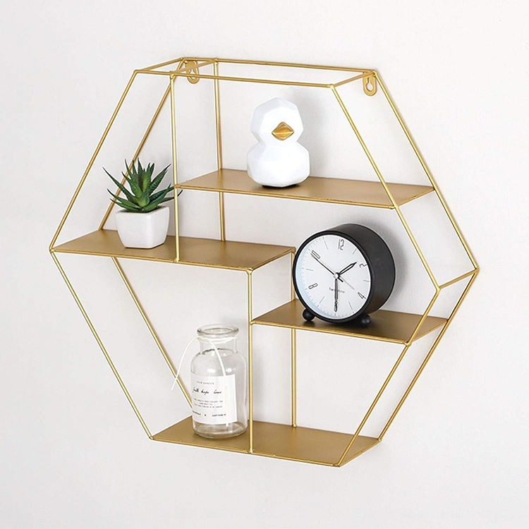 Hexagon Wall Mounted Floating Shelf
