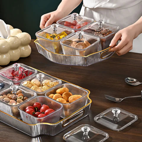 Elegant Tray With 4 Sweet Containers