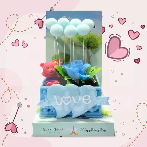 Teddy With Balloons - Valentine Gift