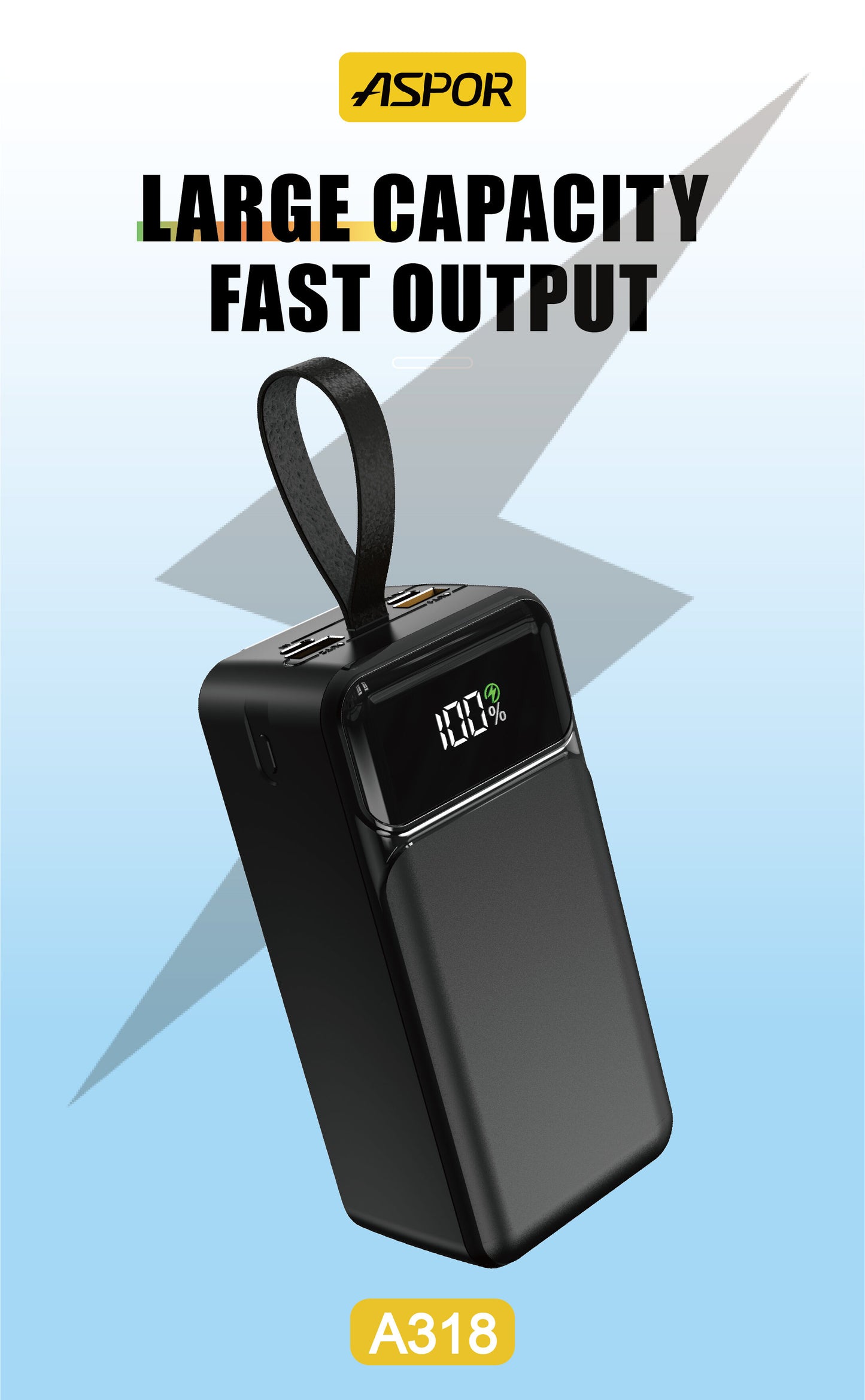 Aspor A318 40000 Power Bank - 3 In 1