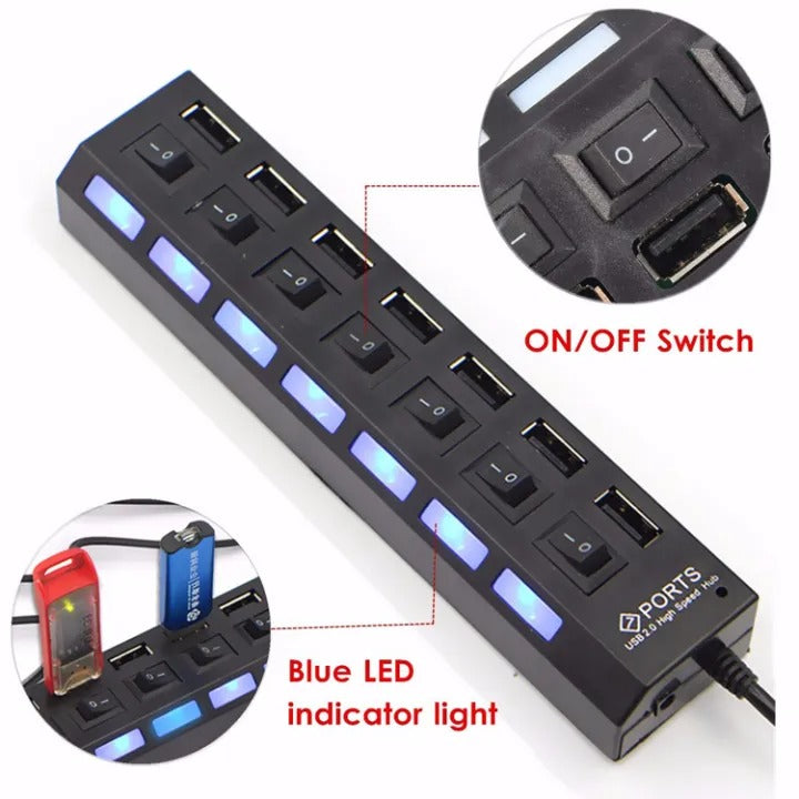 7 Port USB Hub