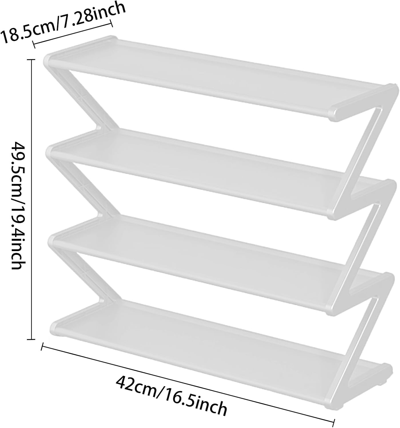 Z Type Shoe Rack - 4 Layer