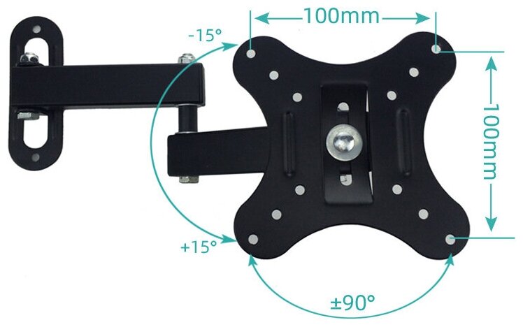 V-STAR Rotating TV Bracket Wall Mount 14 - 27 101W