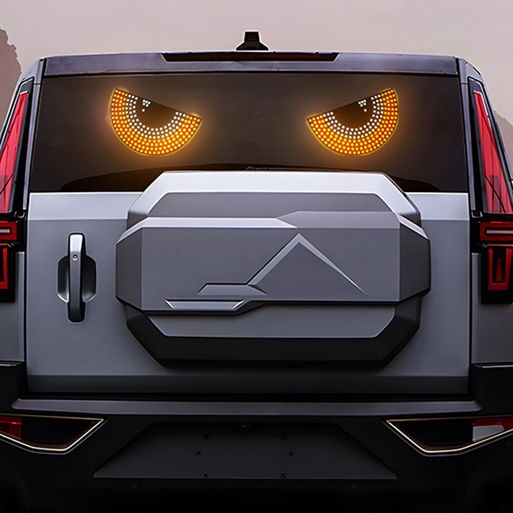 2 Pcs Car Windshield LED Demon Eye Sticker