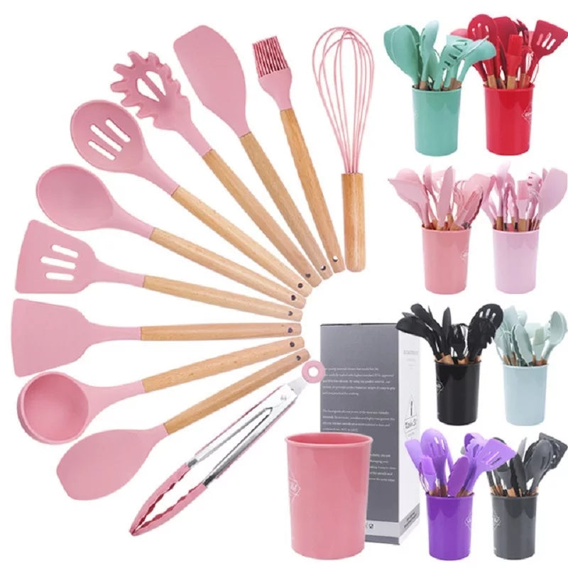 12 Pcs Silicone Kitchen Tool Set