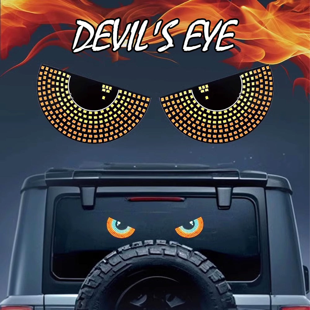 2 Pcs Car Windshield LED Demon Eye Sticker