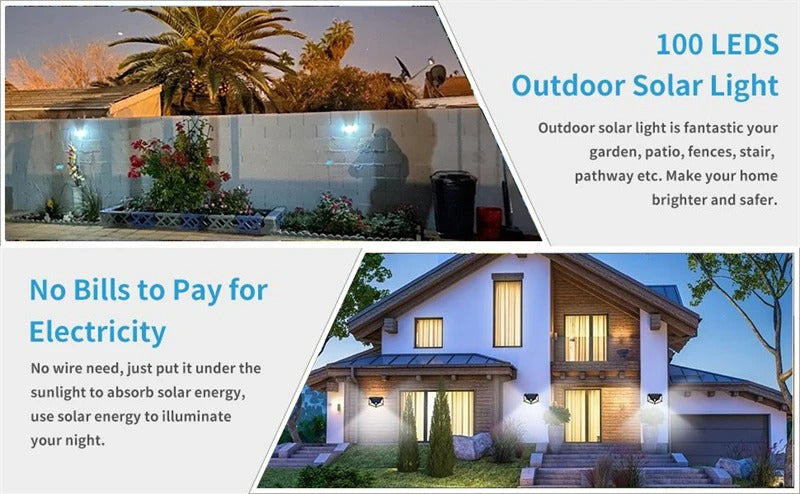 Solar Wall Lamp 100 Led Light