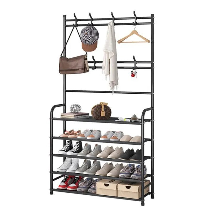 5 Floor Coat Hanger & Shoe Rack