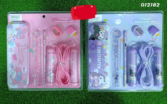 6 Pcs Skipping Rope With Stationery Set