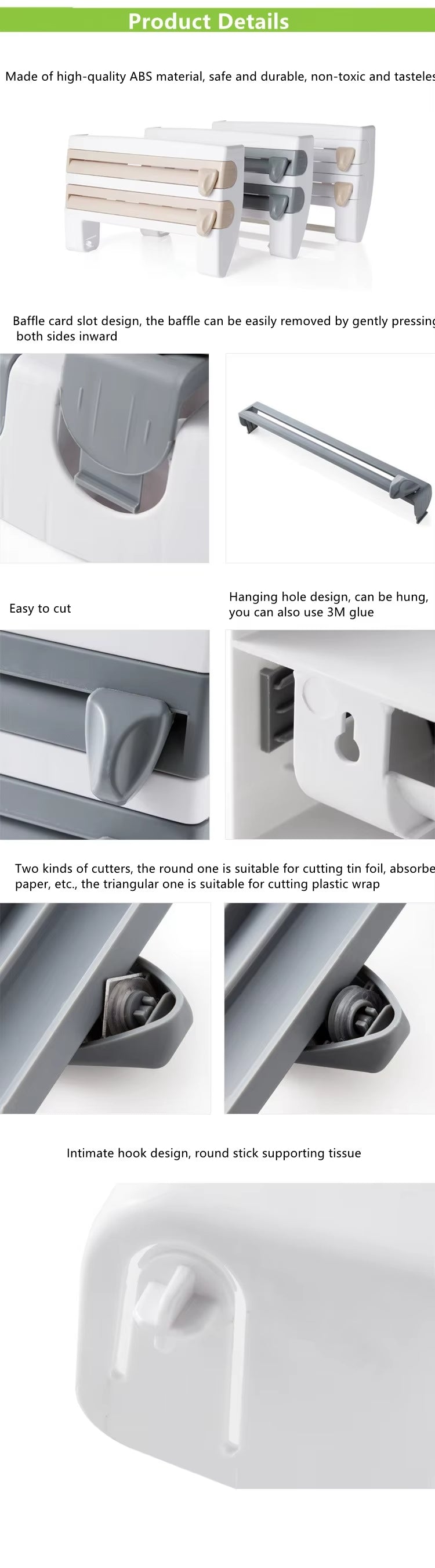 3 In 1 Wall Mounted Paper Dispenser