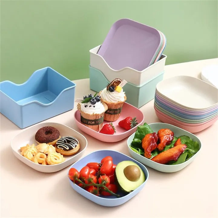 10 Pcs Plastic Serving Plates