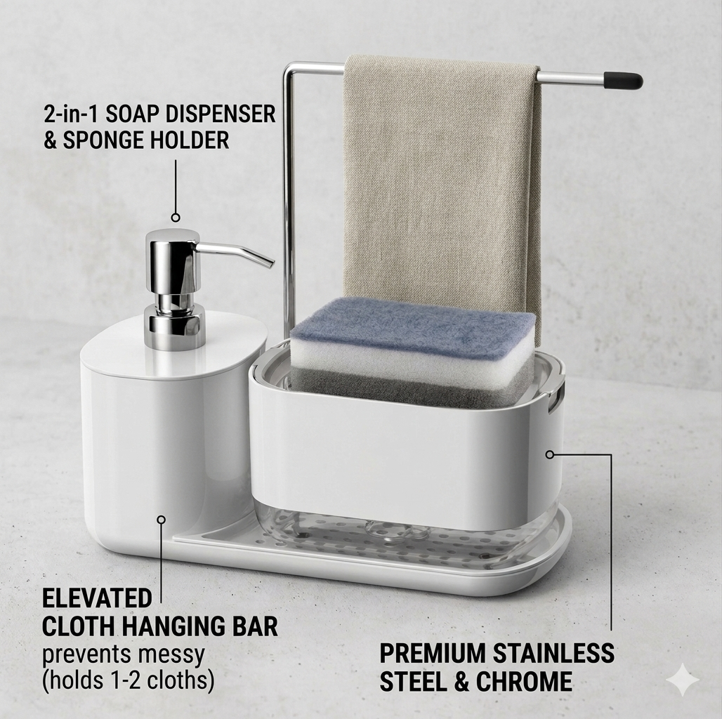 4 In 1 Soap Dispenser Set