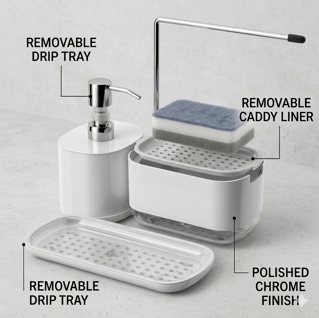 4 In 1 Soap Dispenser Set