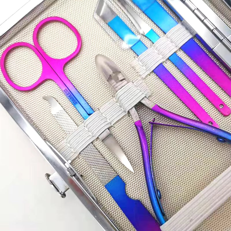 15 Pcs Rainbow Nail Cutter Set