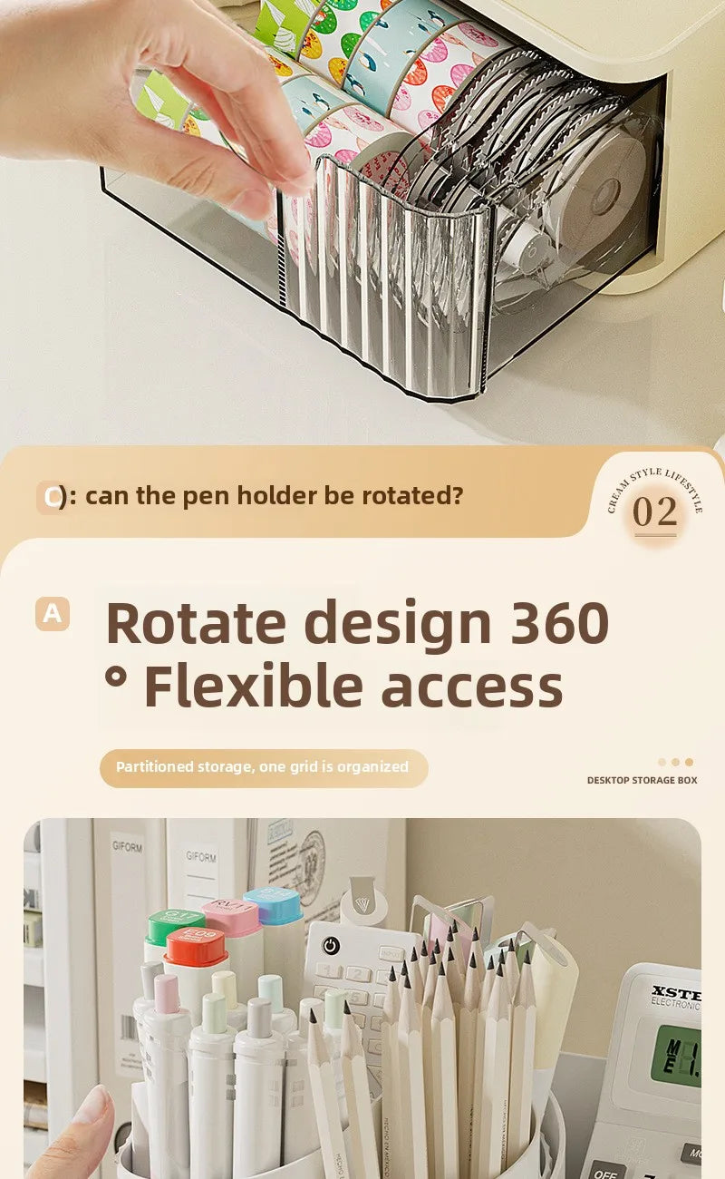 2 In 1 Rotating Stationary Organizer