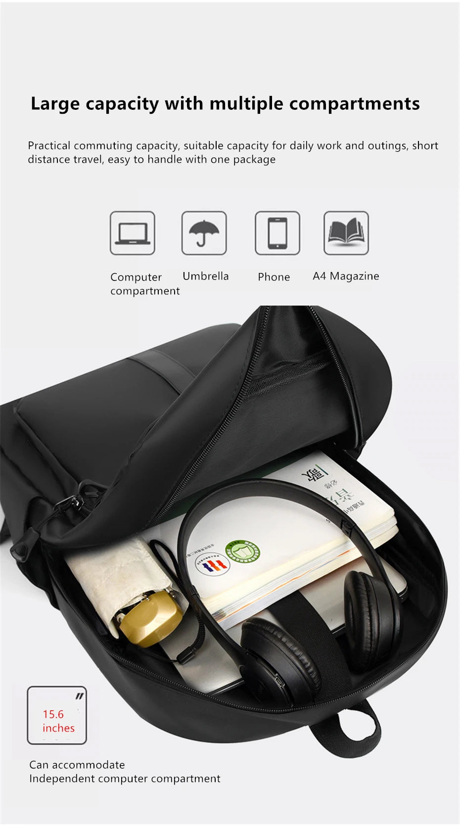 BULUO Waterproof Travel Backpack