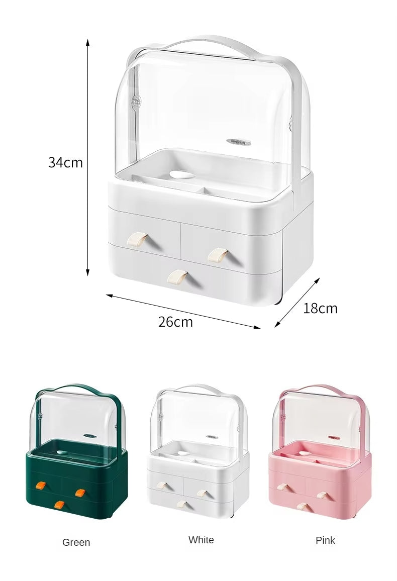 Large Capacity Transparent Cosmetic Storage Box