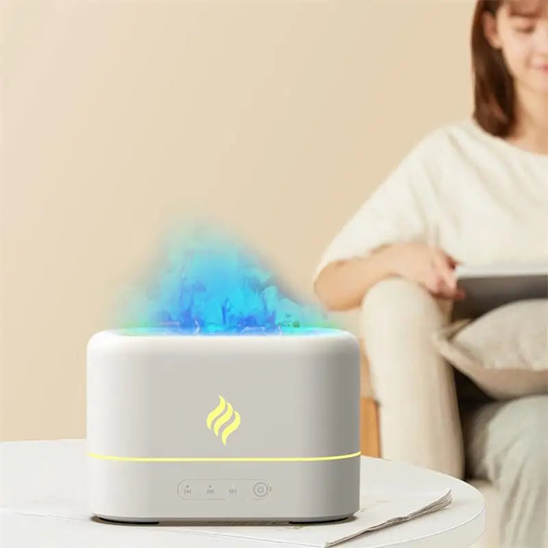 7 Color Air Humidifier Flame Lamp