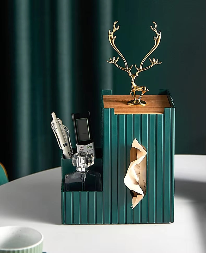 Luxury Golden Deer Tissue Box