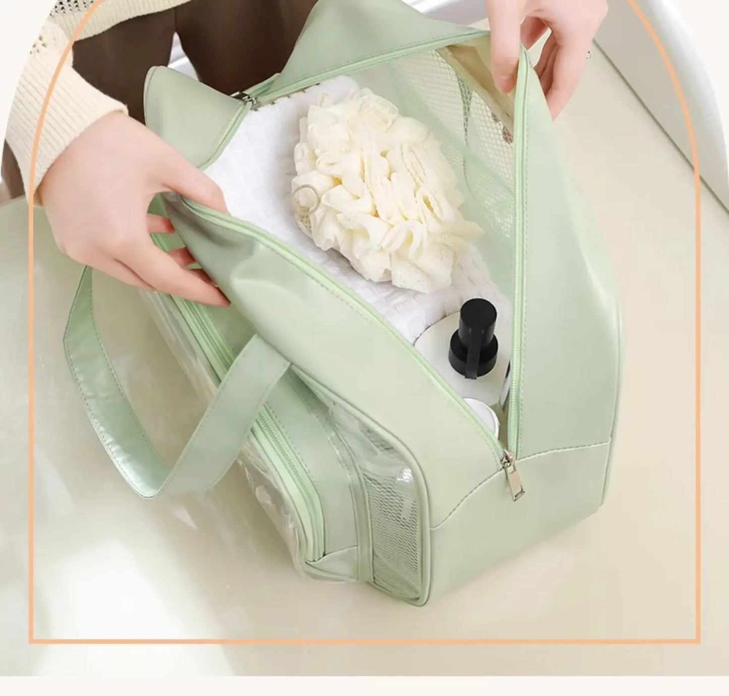 Clear Waterproof Travel Toiletry Bag
