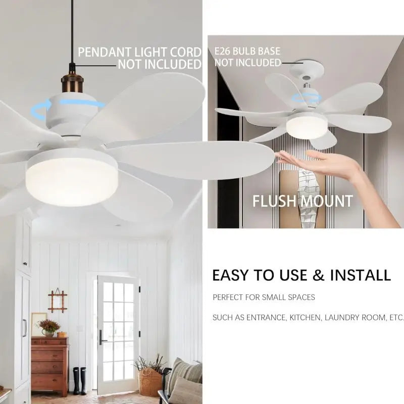 Flower Celling Fan With Light - E27