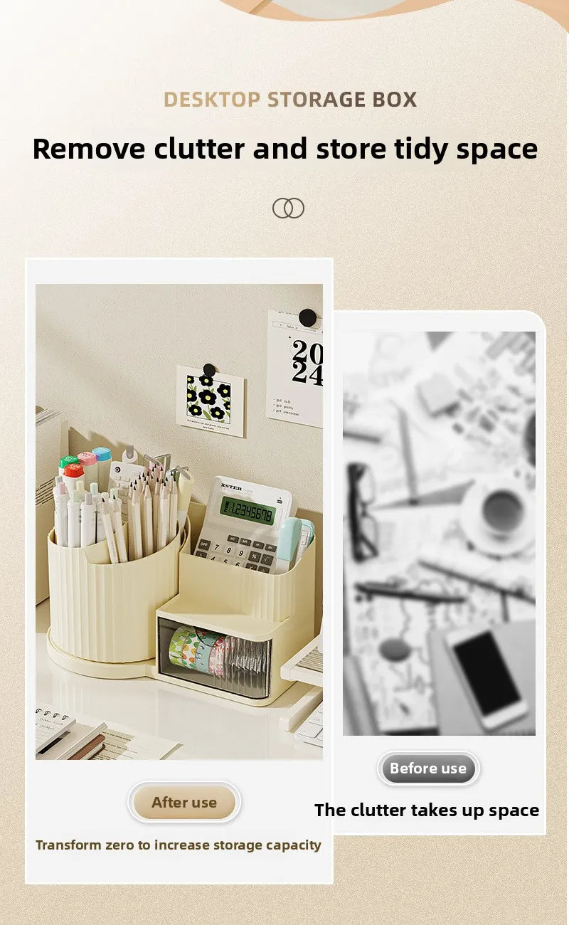 2 In 1 Rotating Stationary Organizer