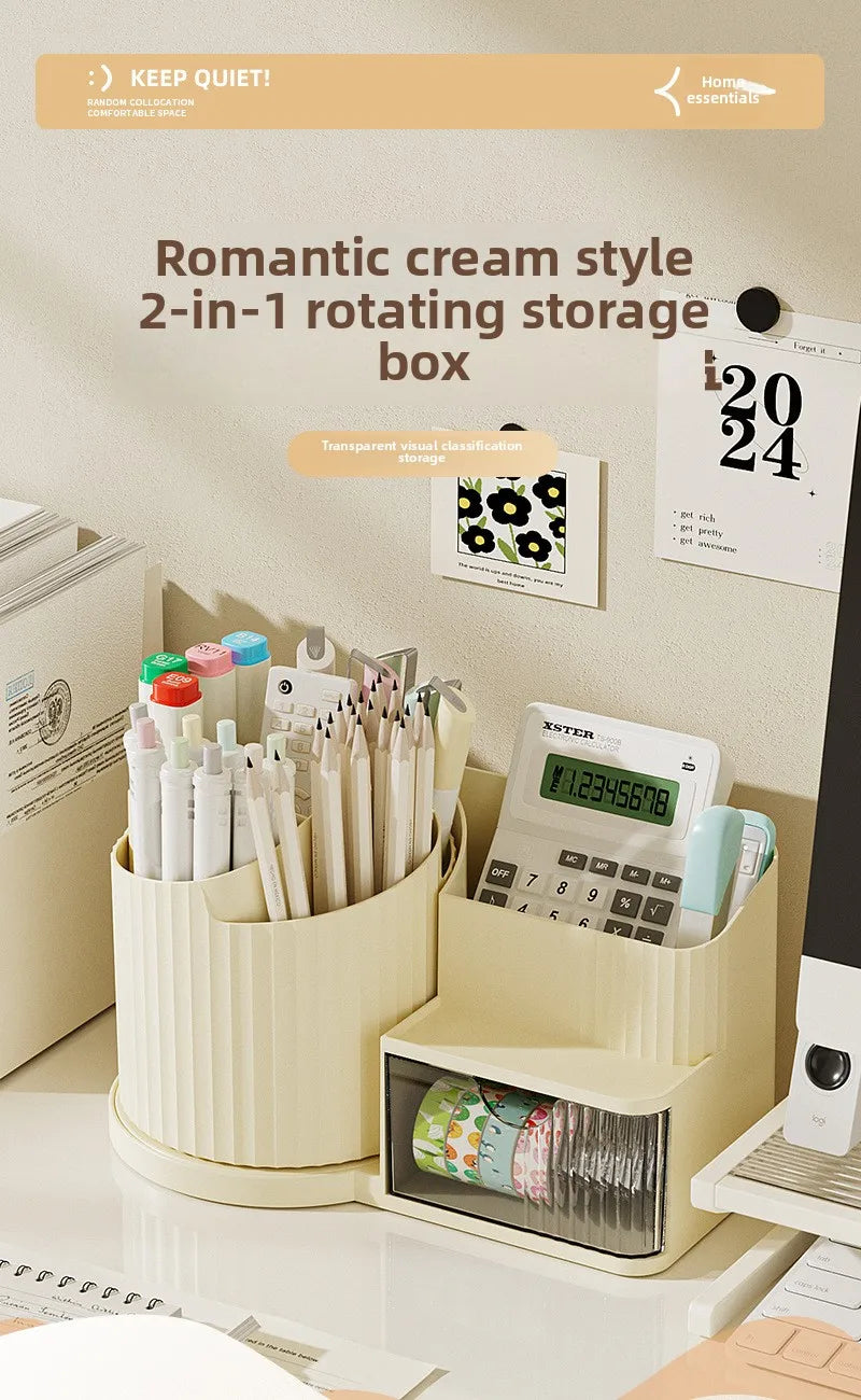 2 In 1 Rotating Stationary Organizer