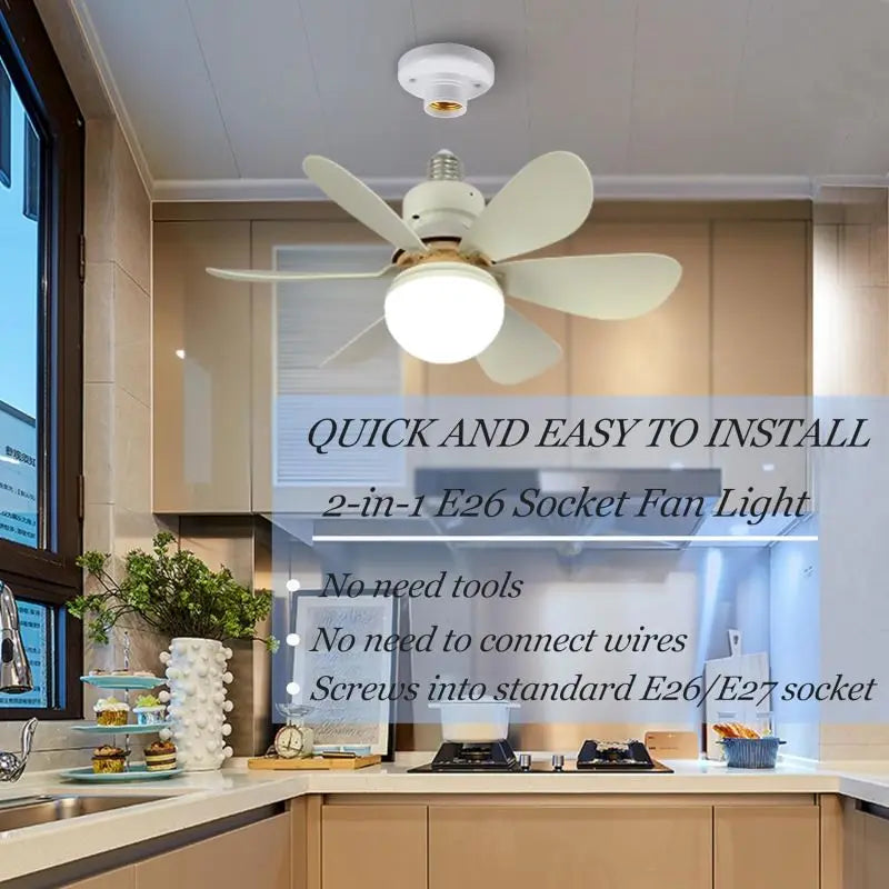 Flower Celling Fan With Light - E27