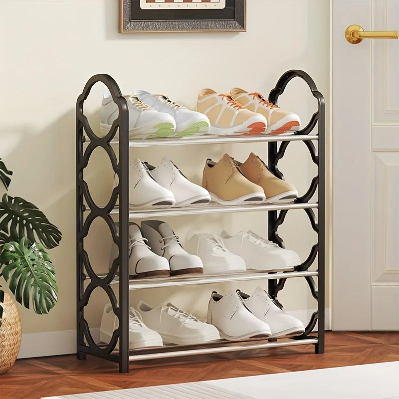Plastic 4 Layer Simple Shoe Rack