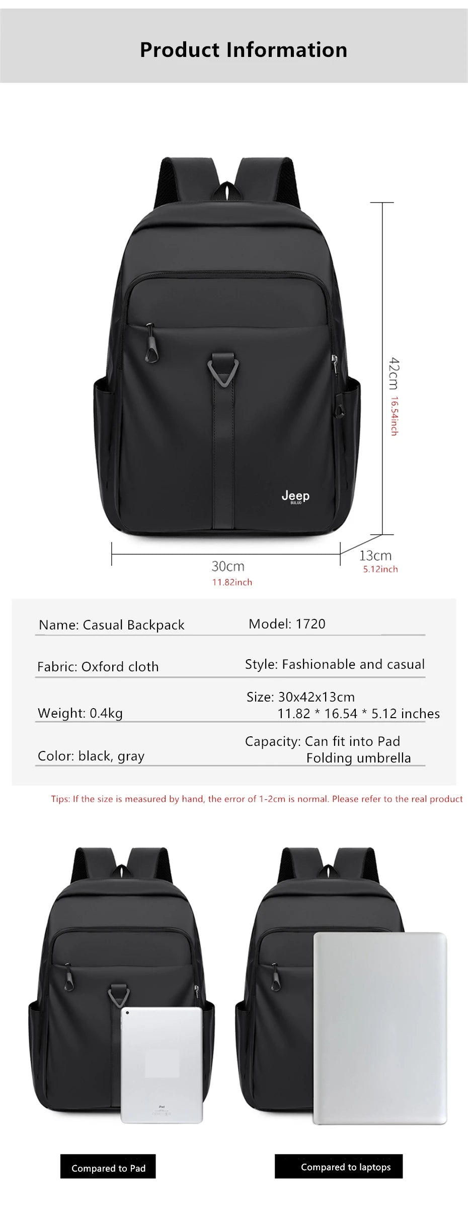 BULUO Waterproof Travel Backpack
