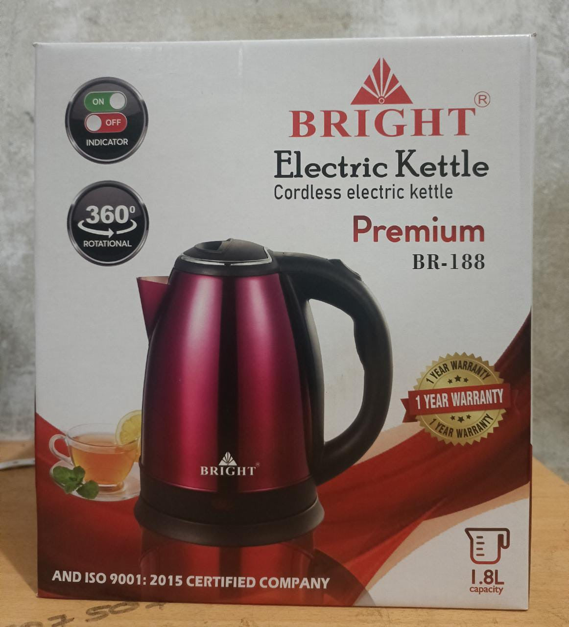 Bright electric kettle